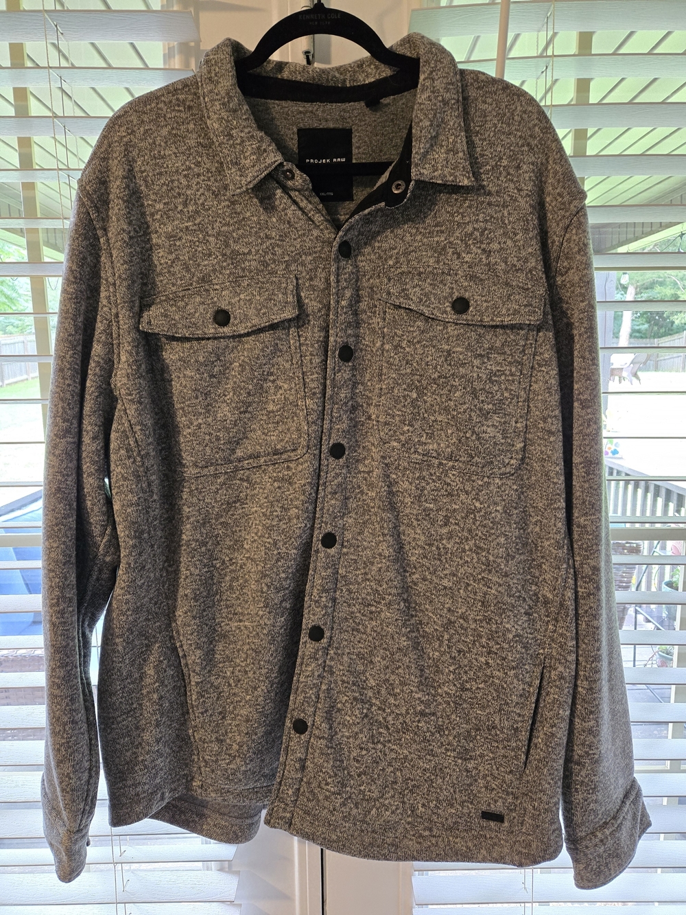 Projek Raw Men's Heather Gray Shirt Fleexe Lined Jacket Sz XXL 2XL